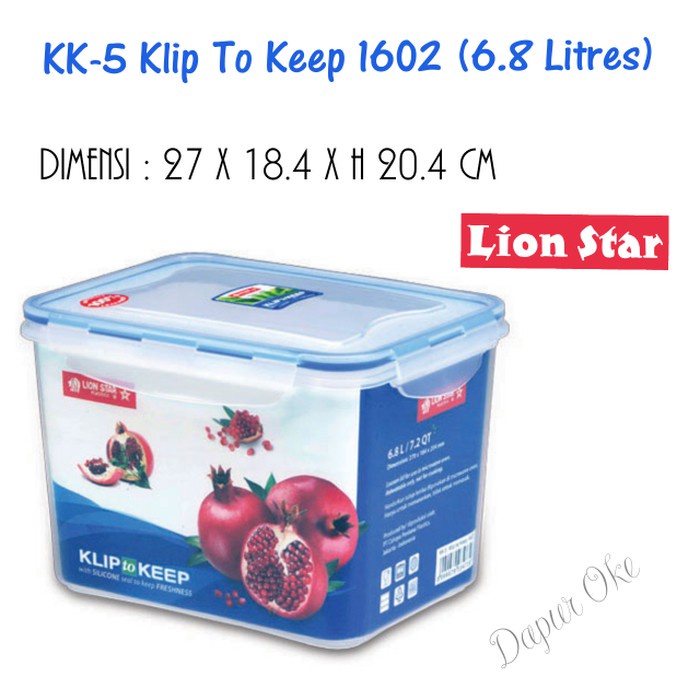 Jual Lion Star Klip To Keep 1602 (6.8 Lt) KK-5 / Tempat Kue / Box ...