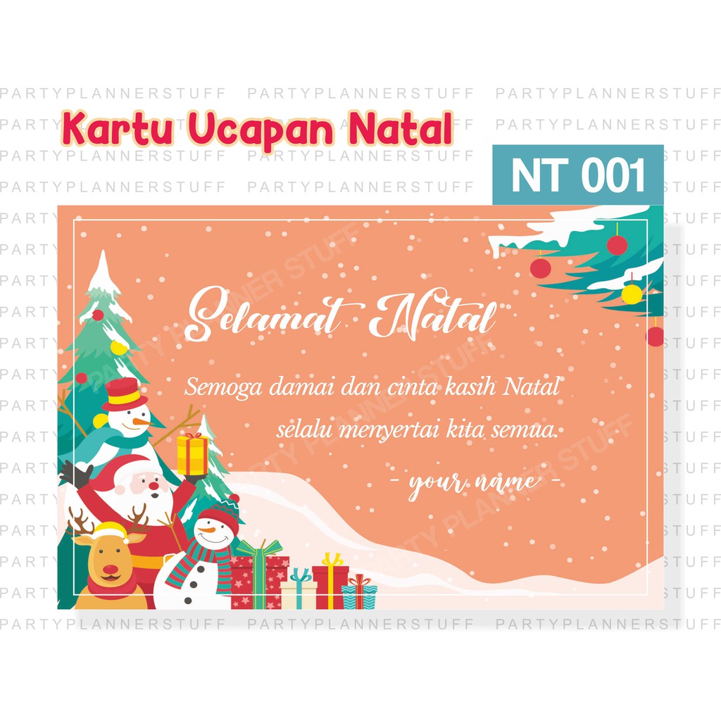 Jual Kartu Ucapan Natal Kartu Hampers Natal Merry Christmas And Happy ...