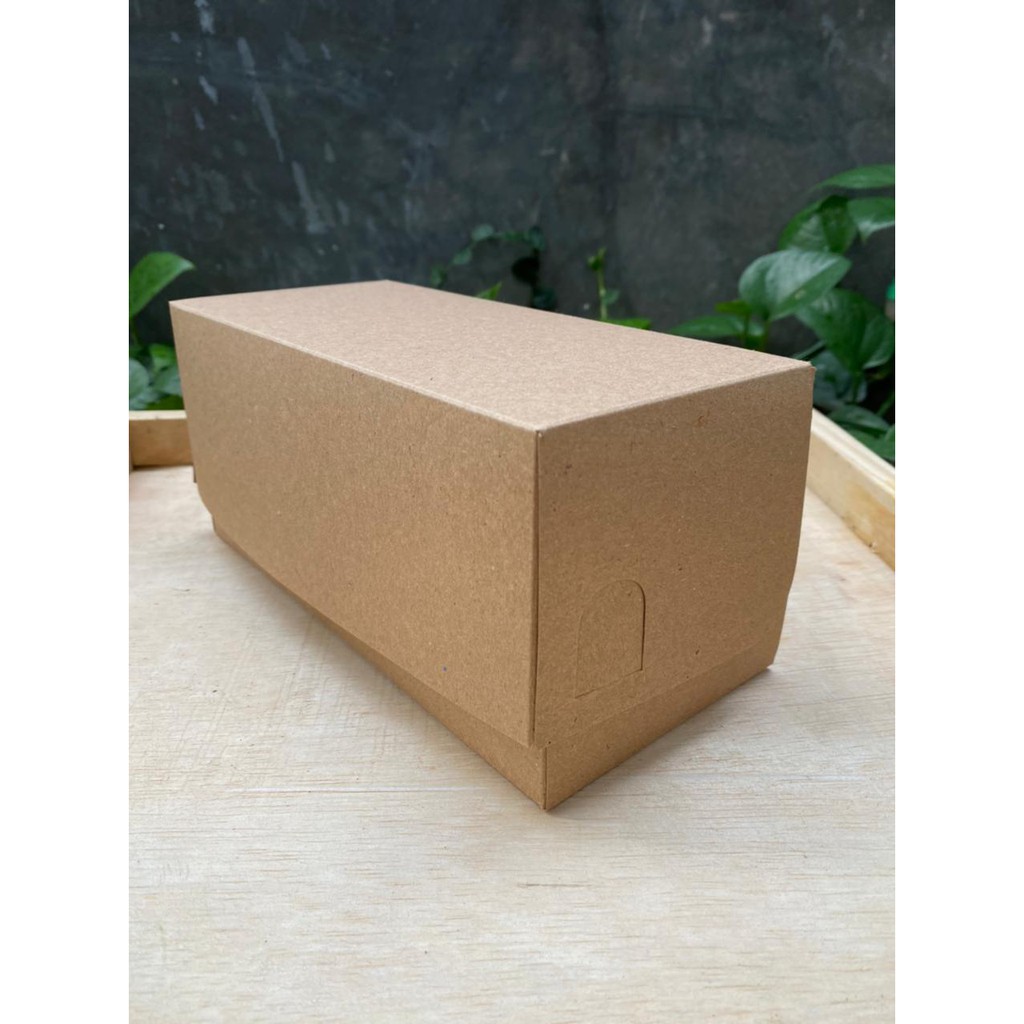 Jual Box Kraft Dus Coklat Kotak Packing Kue Roti Snack 22 X 10 X 10 Cm Shopee Indonesia 2508