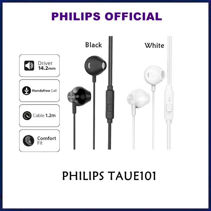 Jual Philips TAUE 101 Earphone With Mic TAUE101 | Shopee Indonesia