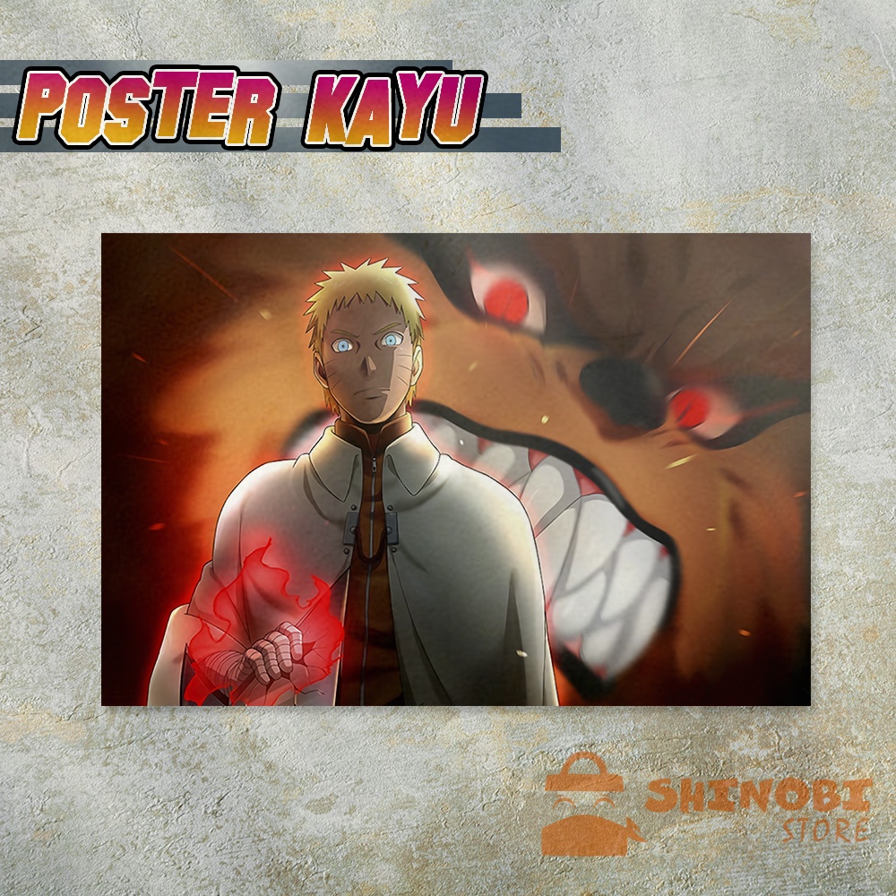 Jual NARUTO KURAMA Poster Kayu Hiasan Dinding Anime NARUTO BORUTO