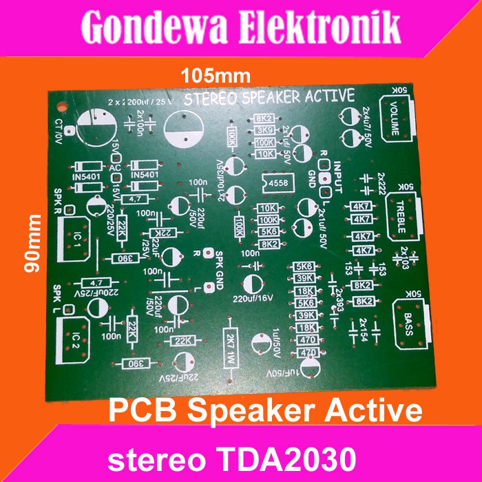Jual PCB speaker aktif TDA2030 | Shopee Indonesia