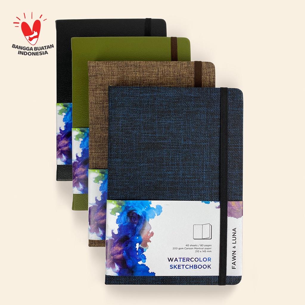 Jual Fawn & Luna Canson Montval Watercolor Sketchbook Buku Lukis