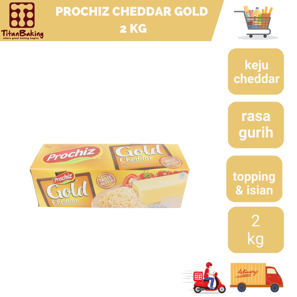 Jual Keju Prochiz Cheddar Gold 2 kg | Shopee Indonesia