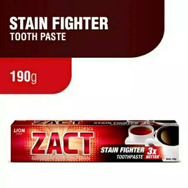 Jual ZACT PASTA GIGI STAIN FIGHTER 190 GR / TOOTHPASTE FOR TEA & COFFEE ...