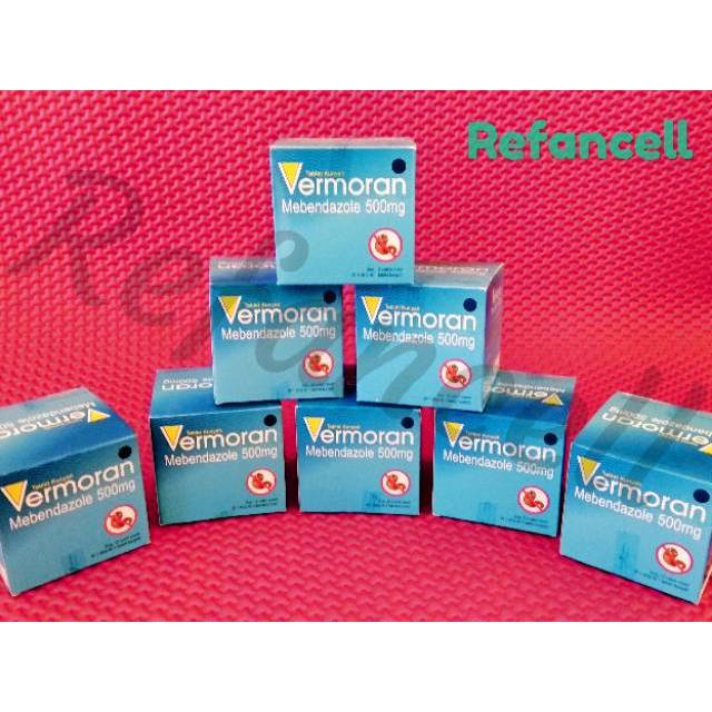 Jual OBAT CACING VERMORAN MEBENDAZOL 500MG TABLET KUNYAH RASA ...