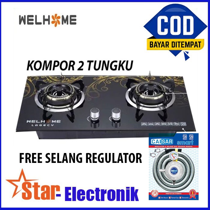 Jual Kompor Tanam Dan Biasa Gas Kaca Welhome Legecy Tungku Shopee Indonesia