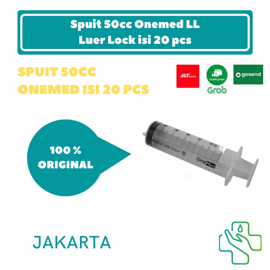 Jual Spuit 50cc Onemed LL Luer Lock isi 20 pcs 50 cc Tanpa Jarum ...