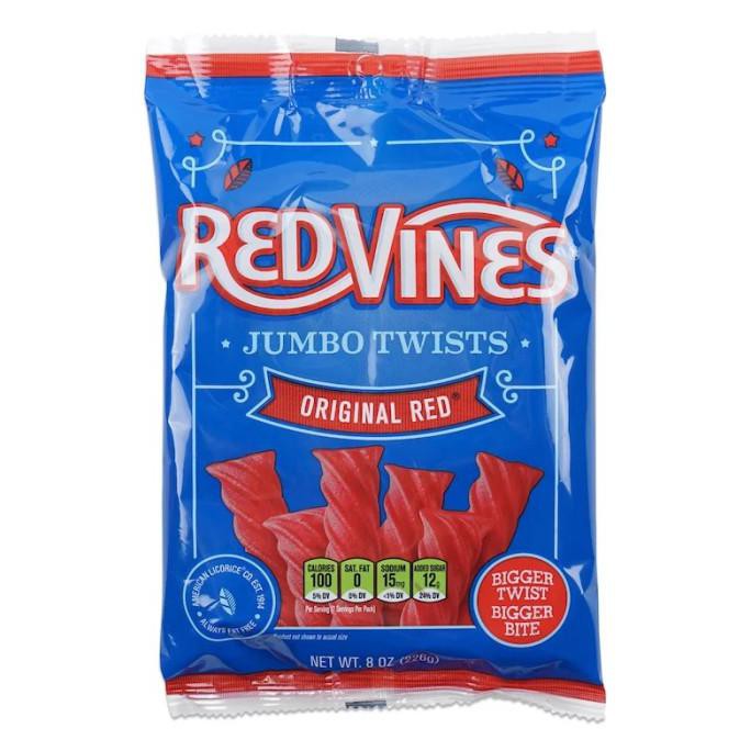 Jual Pasti Ready Red Vines Jumbo Twists Original Red 226G Shopee