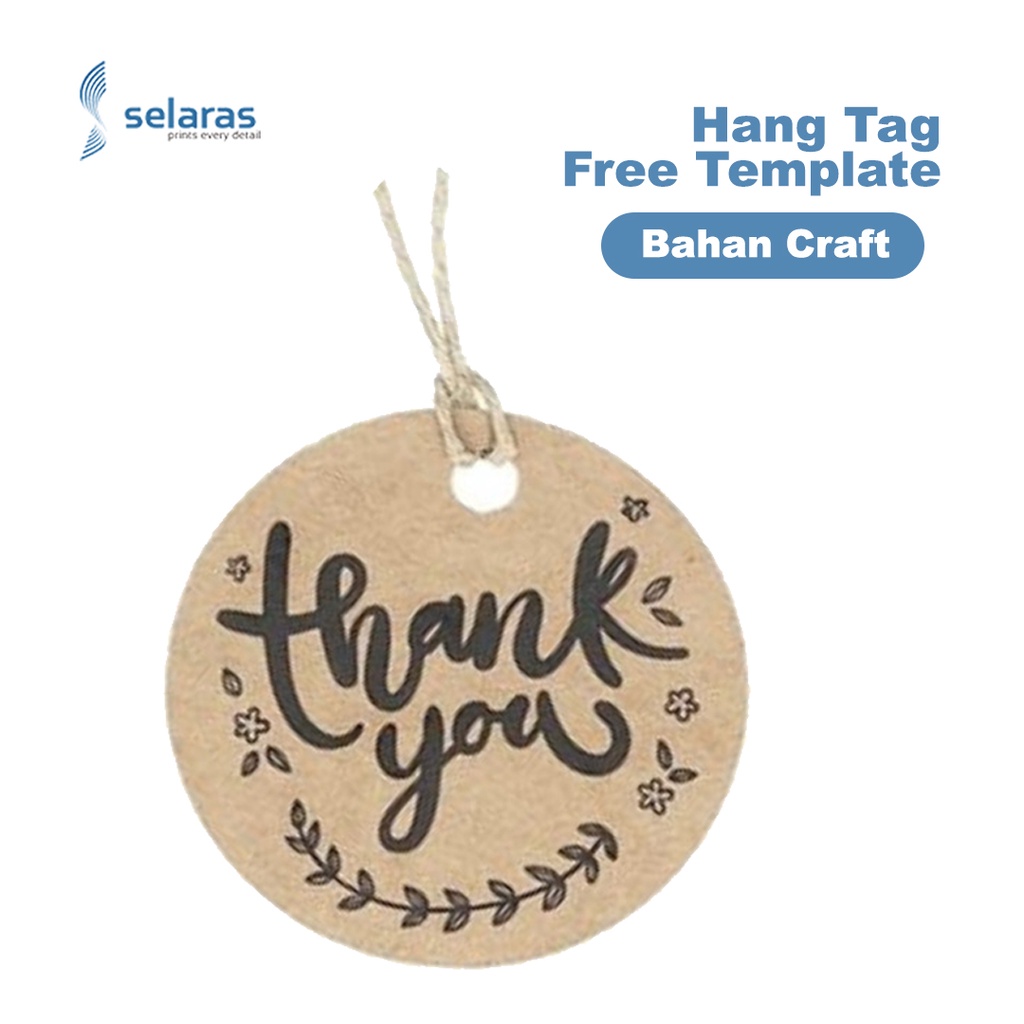 Jual Label Hang Tag Custom Produk Olshop Kraft Vintage 1 Lembar A3 1 ...