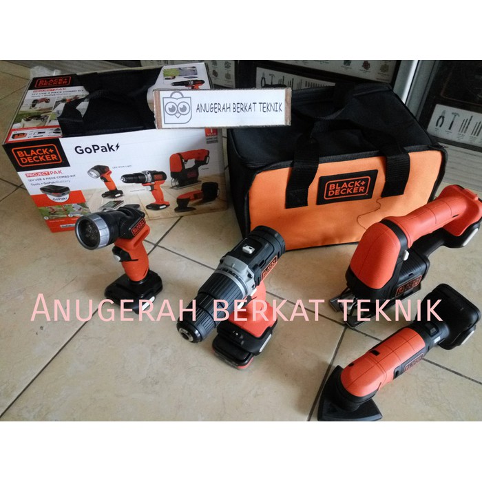 Jual Black+Decker GoPak Perkakas Combo - Bor, Mesin Amplas, Mesin