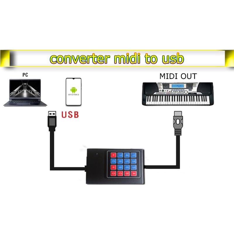 Jual Modul Midi Usb Converter Keyboard - Tanpa Bongkar Mesin | Shopee ...