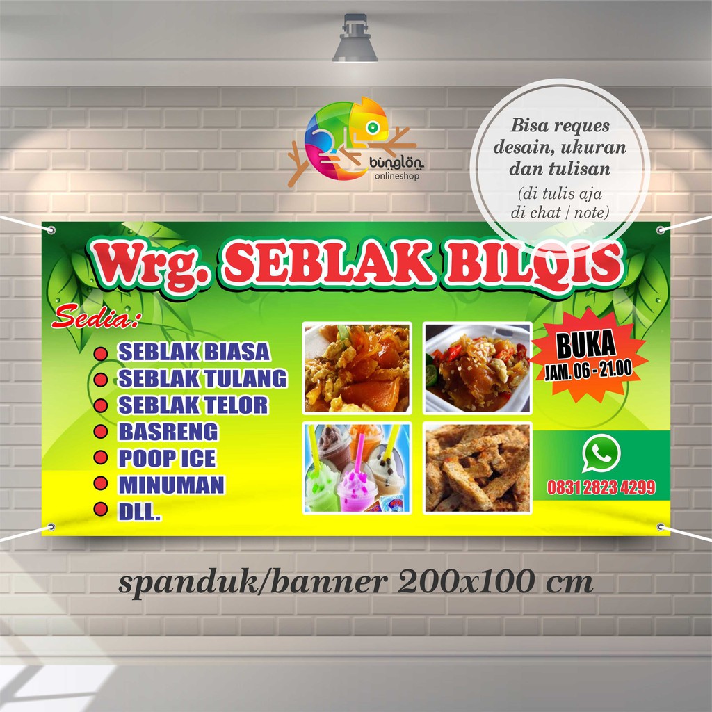 Jual Spanduk Banner Warung Seblak And Aneka Minuman Shopee Indonesia