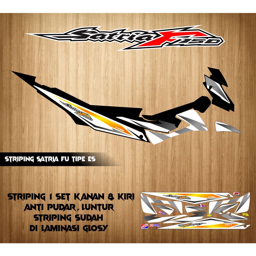 Jual STRIPING STICKER VARIASI SUZUKI SATRIA FU FACELIFT TIPE ES ...