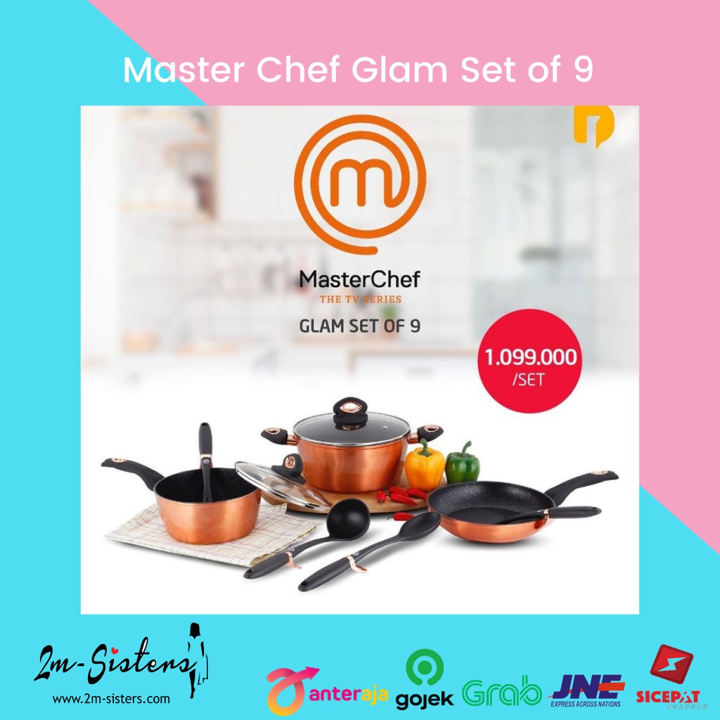 Jual Panci Wajan Master Chef Granit Set of 9 Masterchef Penggorengan ...