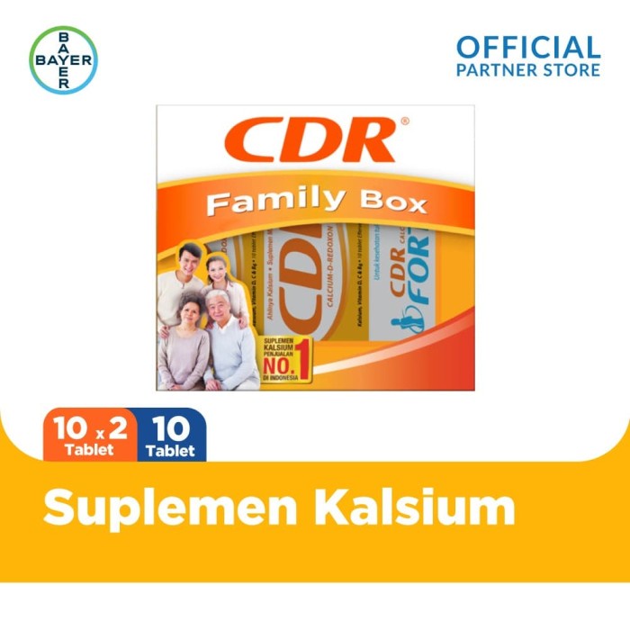 Jual Family Pack Cdr Rasa Jeruk 20 Tablet Cdr Fortos Rasa Jeruk 10 ...
