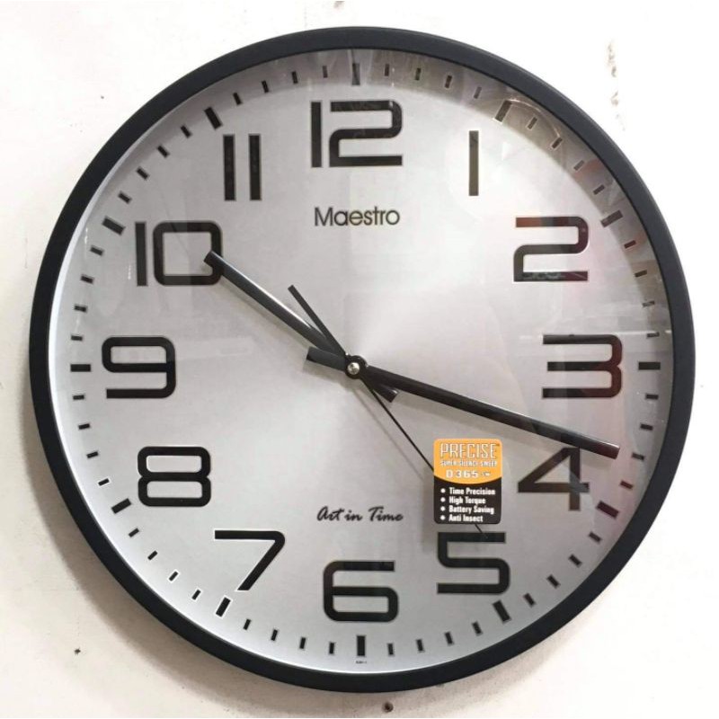 Jual jam dinding besar maestro 8141 sweep halus ukuran 41cm | Shopee ...