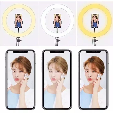 Paket Komplit Ringlight 26Cm Tripod 2 1 Meter Make Up Vlog Lampu