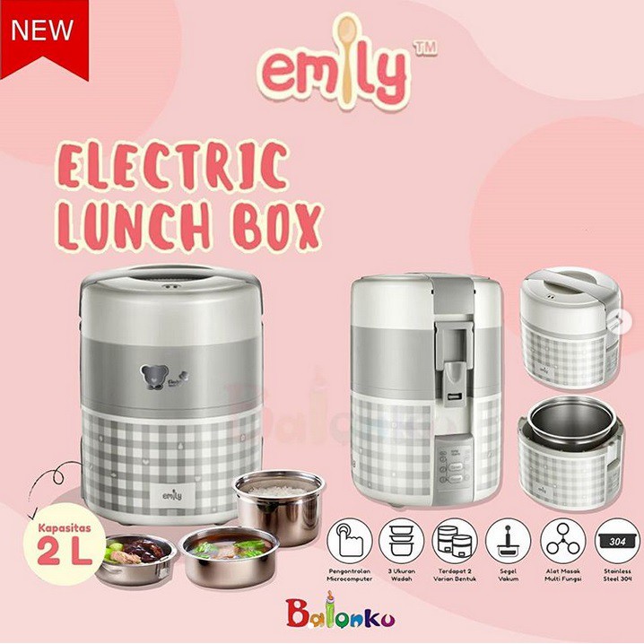 Jual Emily Electric Lunch Box 2L Shopee Indonesia