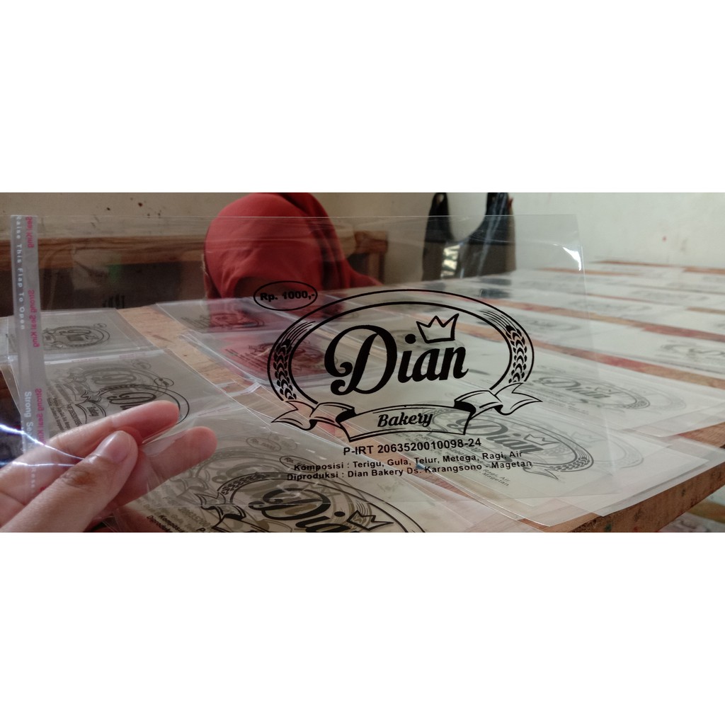 Jual Sablon Plastik Opp Roti 9x15 sablon 1000pcs Sablon Plastik Murah ...