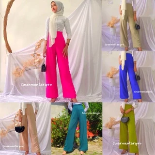 Celana Kulot Crinkle HighWaist Anti Kusut