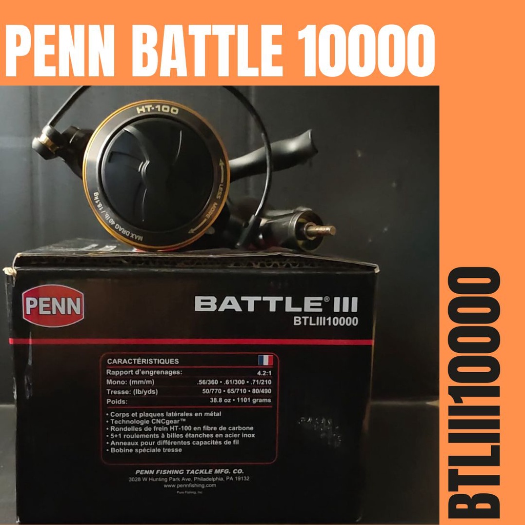 PENN BATTLE III 10000 RELL PANCING ROCK FISHING/PASIRAN