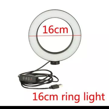 Ring Light Led 16Cm Foto Selfie Vlog Youtuber Video Tripod Lampu Ringlight Vloger
