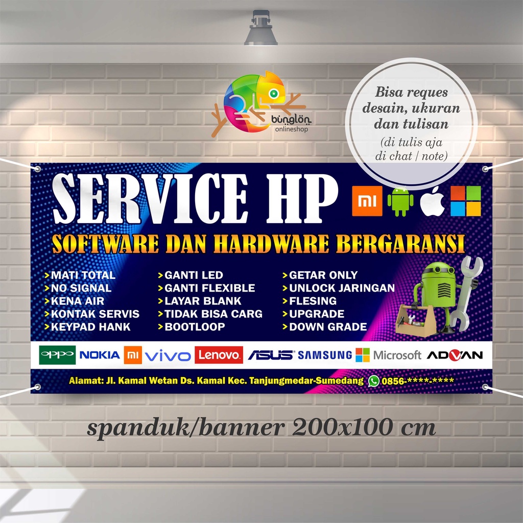 Jual Spanduk Banner Service HP, Handphone | Shopee Indonesia