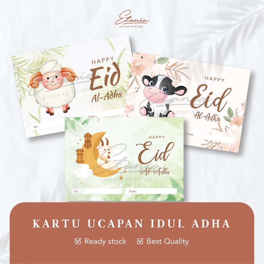 Jual Kartu Ucapan Idul Adha Greeting Card Eid Al Adha Qurban Selamat ...