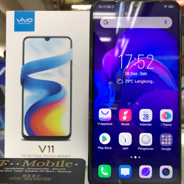 Jual VIVO V11 (VIVO 1806) RAM 4GB 64GB STARRY BLACK, SECOND FULLSET ORI ...
