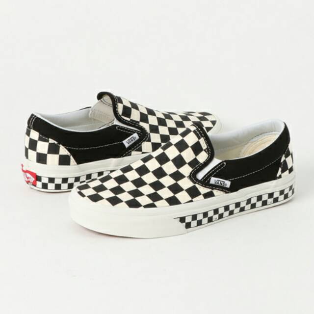 Jual vans slip on checkerboard best sale