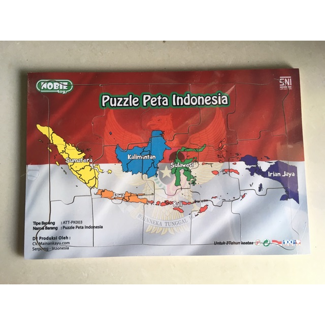 Jual Puzzle Mainan Anak Kayu Mengenal PETA Indonesia | PAUD TK SD ...