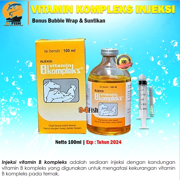 Jual VITAMIN B KOMPLEK INJEKSI VITAMIN HEWAN VITAMIN TERNAK DAN UNGGAS ...