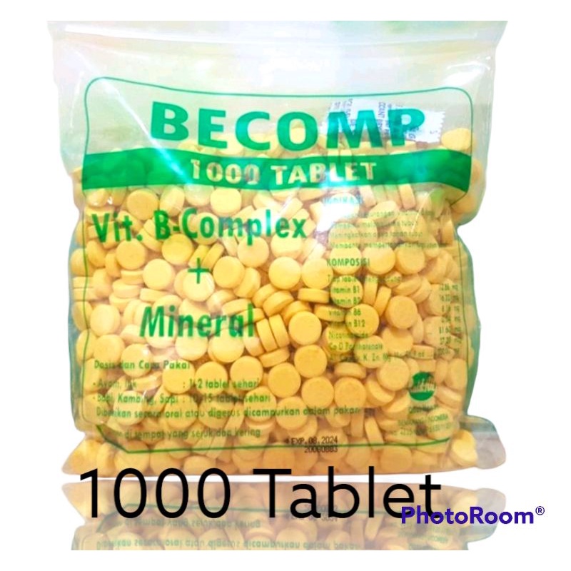 Jual BECOMP 1000 TABLET - Vitamin B Complex Dan Mineral Untuk Ayam Itik ...