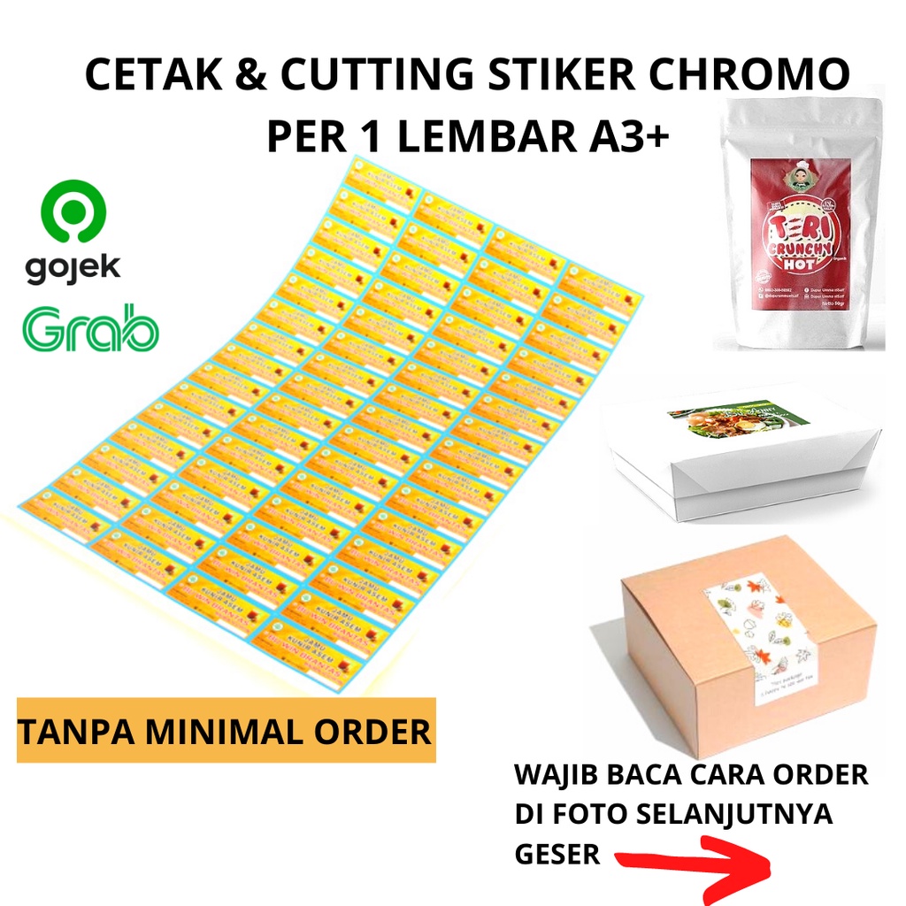 Jual Cetak & Cutting Stiker Chromo 1 Lembar A3+ / FREE DESIGN / Label ...