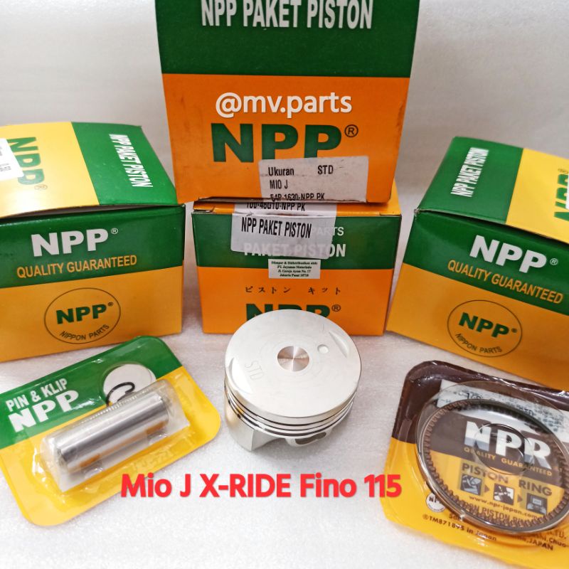 Jual Paket Piston Ring seher Kit Mio J Xride Soul GT Fino fi 115 54P merek NPP Shopee Indonesia