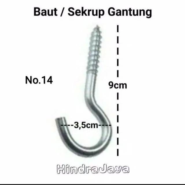 Jual Baut Sekrup Gantung Mata Buka Cm Shopee Indonesia