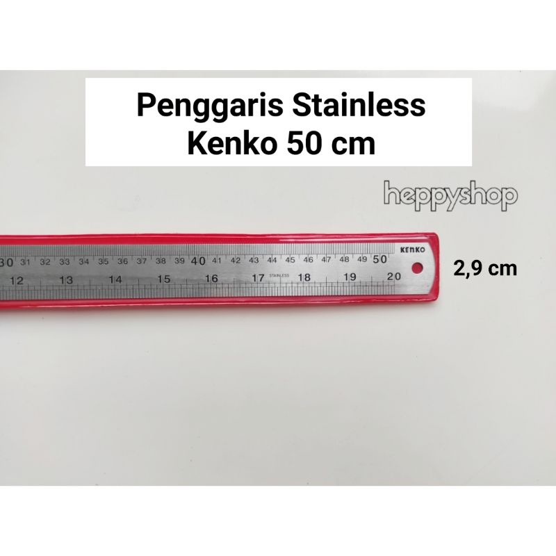 Jual Penggaris Besi Penggaris Stainless Kenko 50 Cm Shopee Indonesia