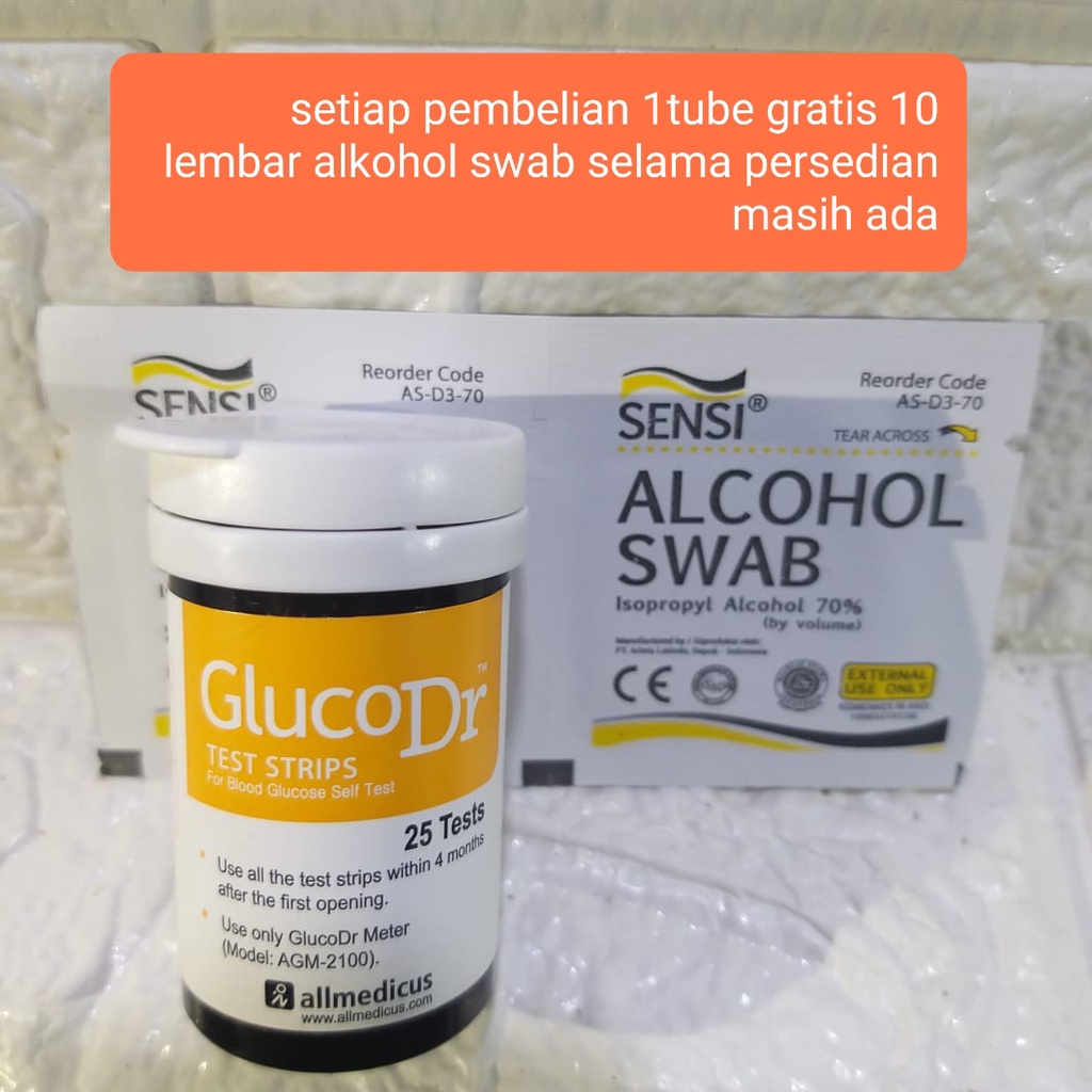 Jual Strip Glucodr BioSensor / Strip Gluco Dr 25 strip | Shopee Indonesia