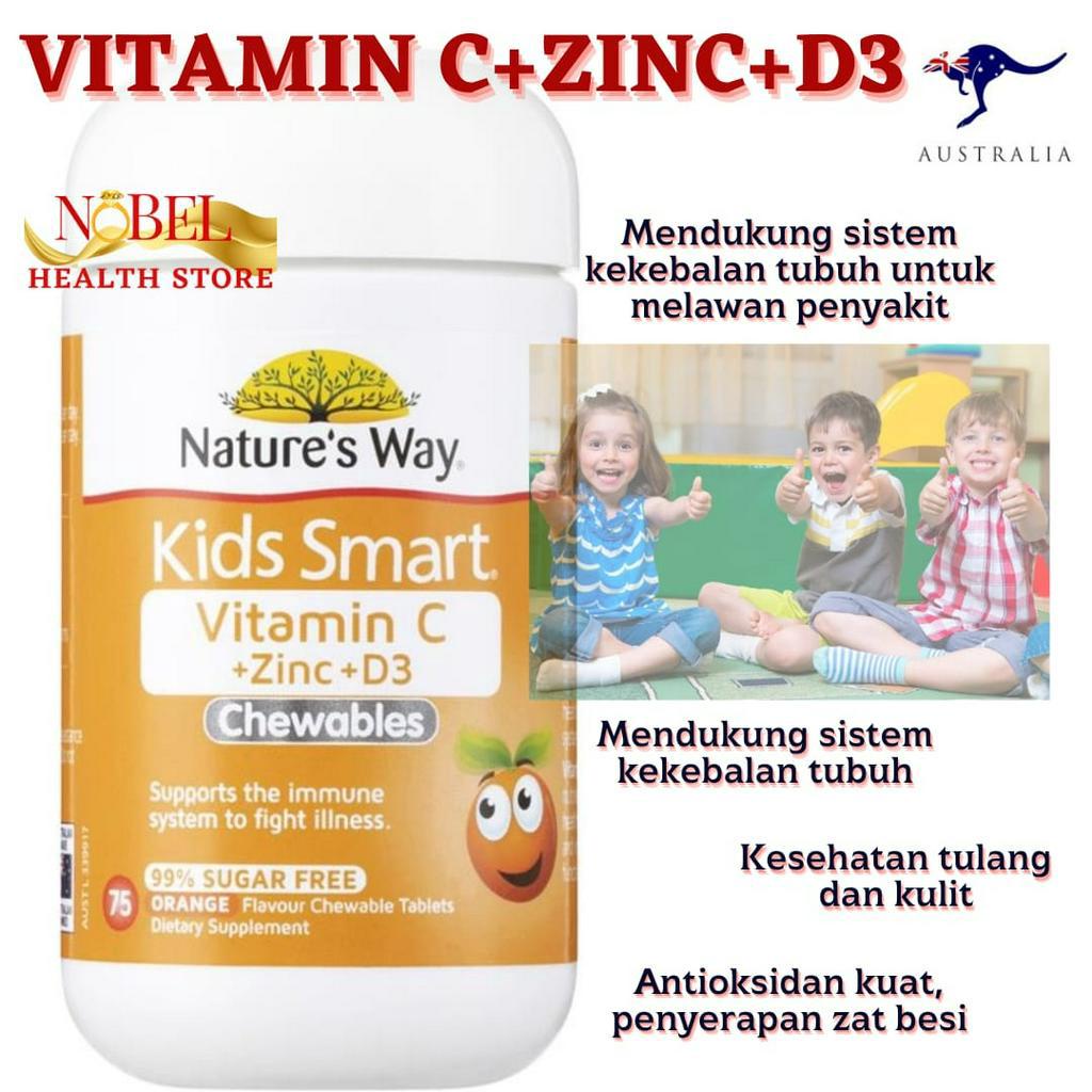 Jual Nature's Way Kids Smart Vitamin C + Zinc + D3 Chewables 75 Tablets