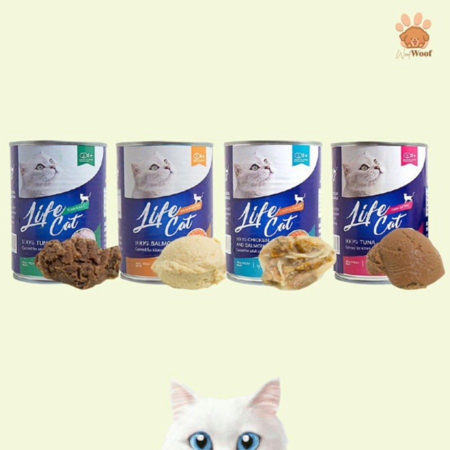 Jual MAKANAN KUCING LIFE CAT 375 GR DAGING BASAH KALENG KITTEN WET FOOD ...