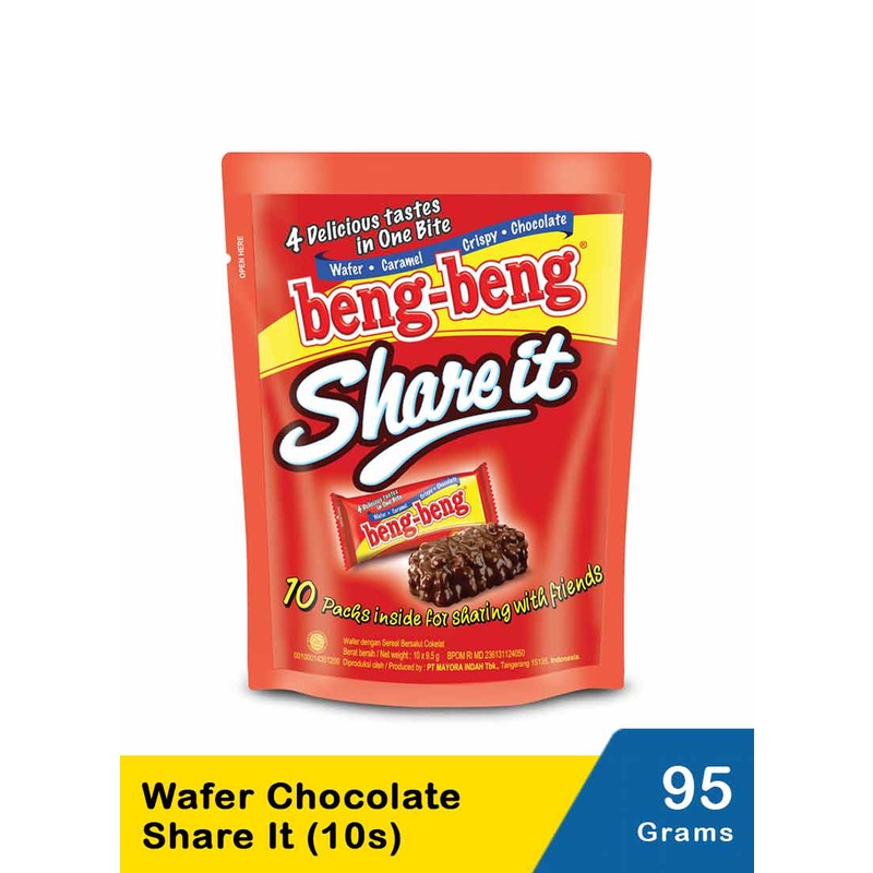 Jual Beng-Beng Wafer Chocolate Share It 10'S 95G | Shopee Indonesia