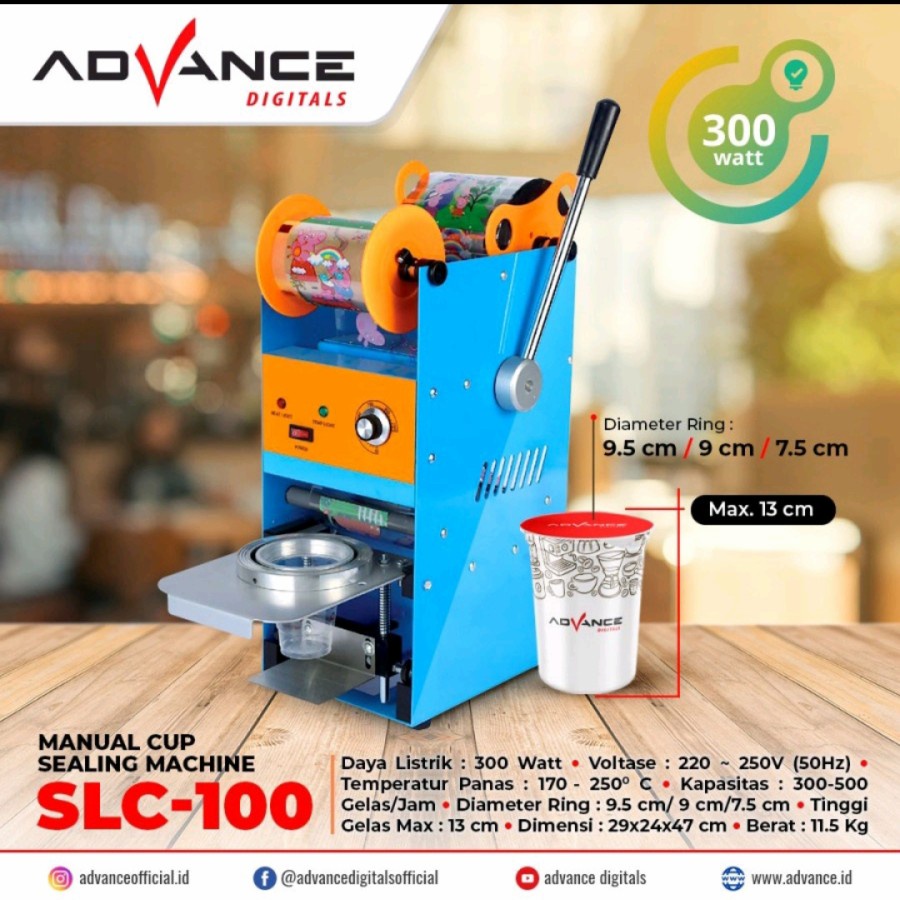 Jual Mesin Cup Sealer Press Gelas Plastik Manual Sealing Advance Slc