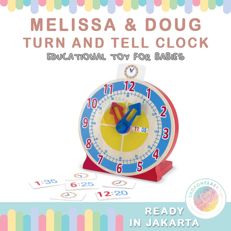 Jual JKT Mainan Jam Edukasi Anak Turn & Tell Children's teaching aids ...