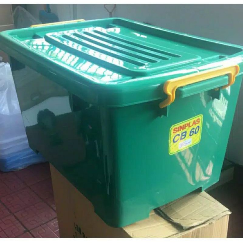 Jual Container Box Sinplas CB 60 Liter Shinpo Dengan Roda / Box ...