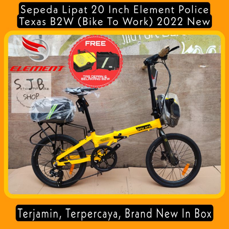 Jual Sepeda Lipat 20 Inch ELEMENT POLICE TEXAS B2W (Bike To Work