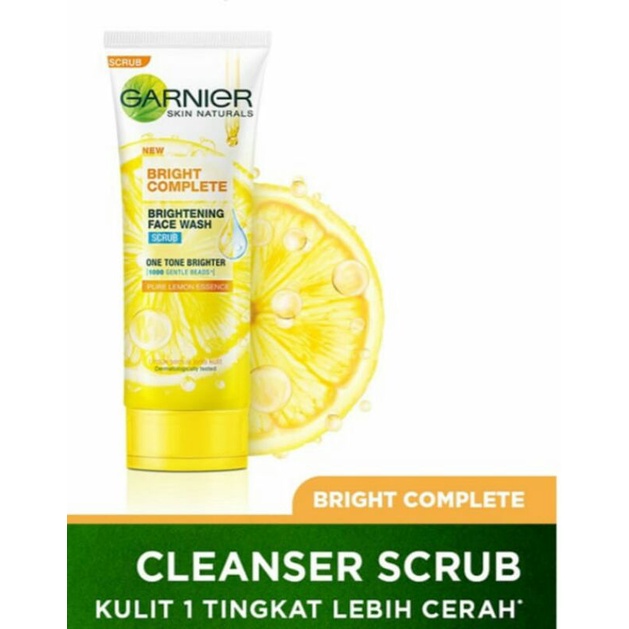 Jual Garnier Bright Complete Face Wash Scrub 100 ml Shopee Indonesia