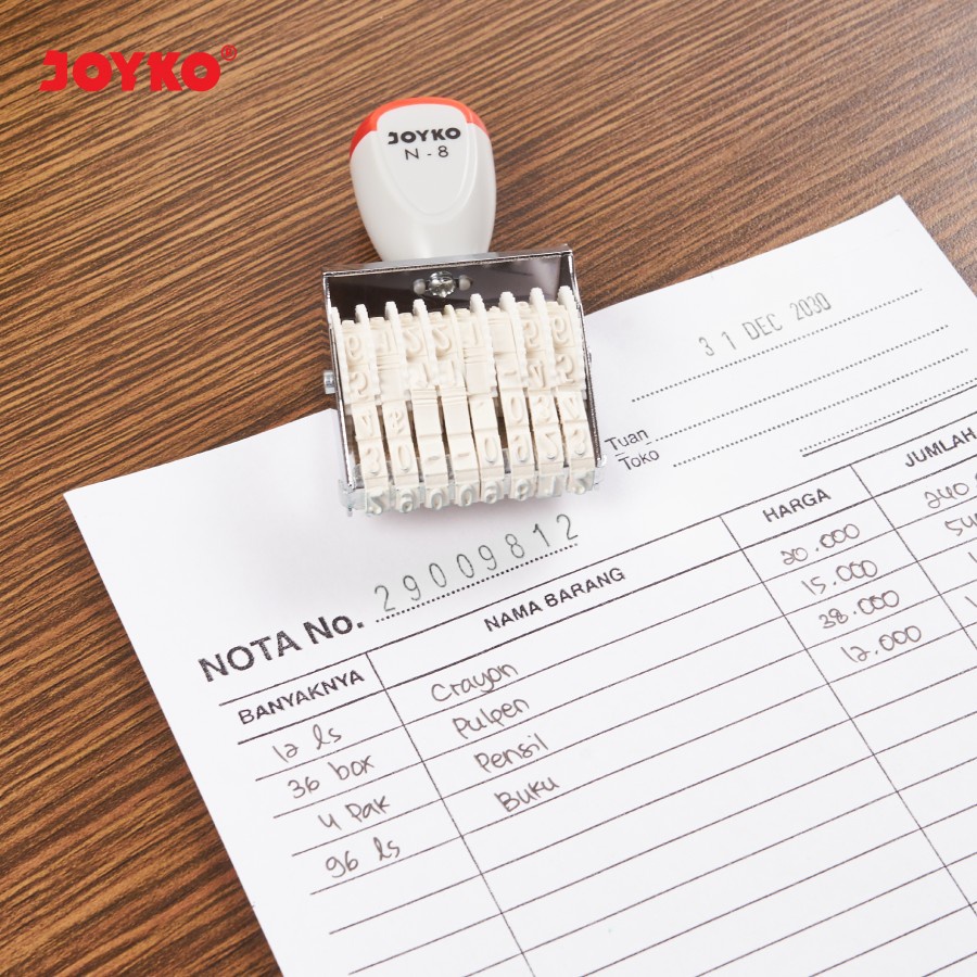 Jual Joyko N-8 N8 Number Stamp 8 Digit Stempel Nomor Putar Manual ...