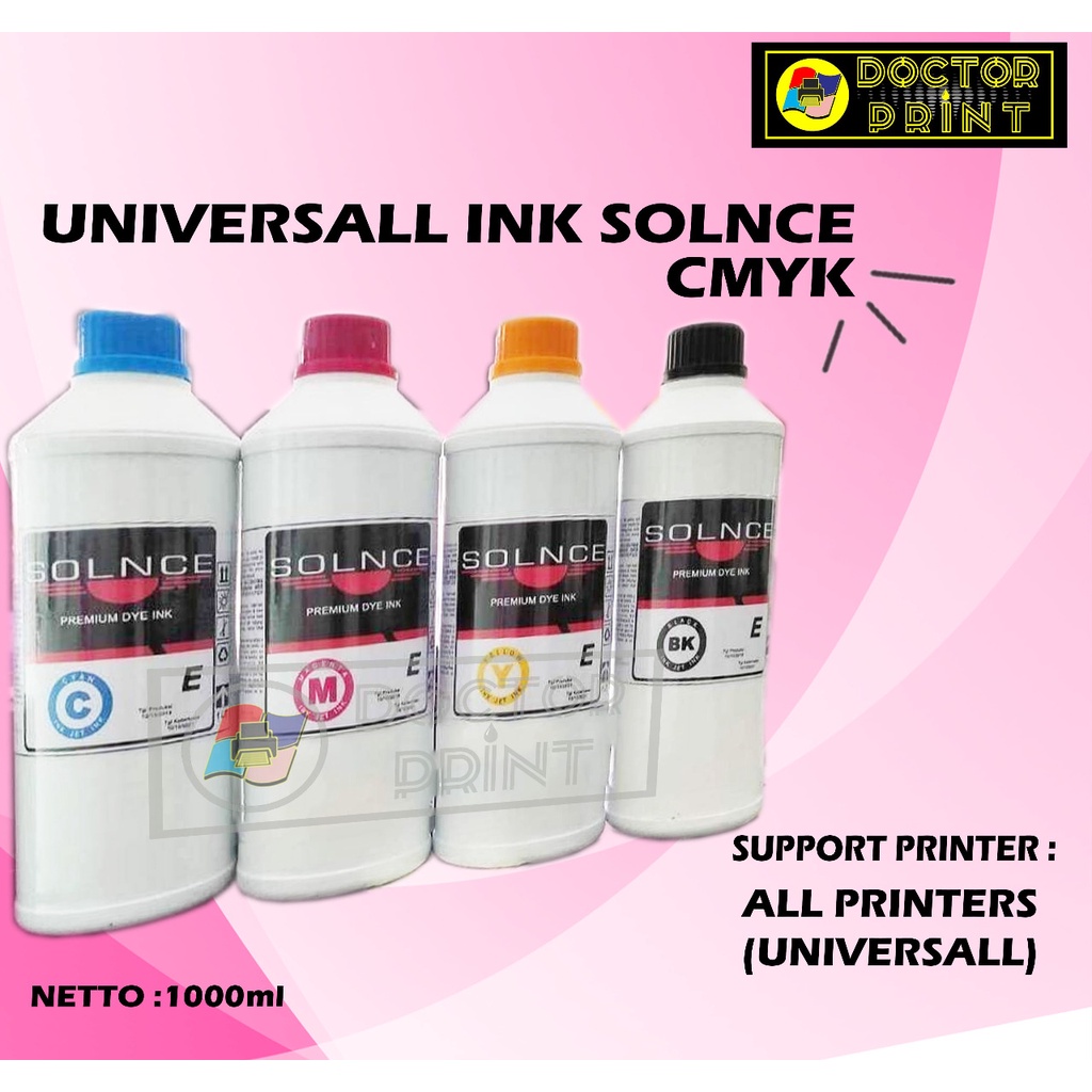 Jual Tinta Universal SOLNCE CMYK Kemasan 1Liter | Shopee Indonesia