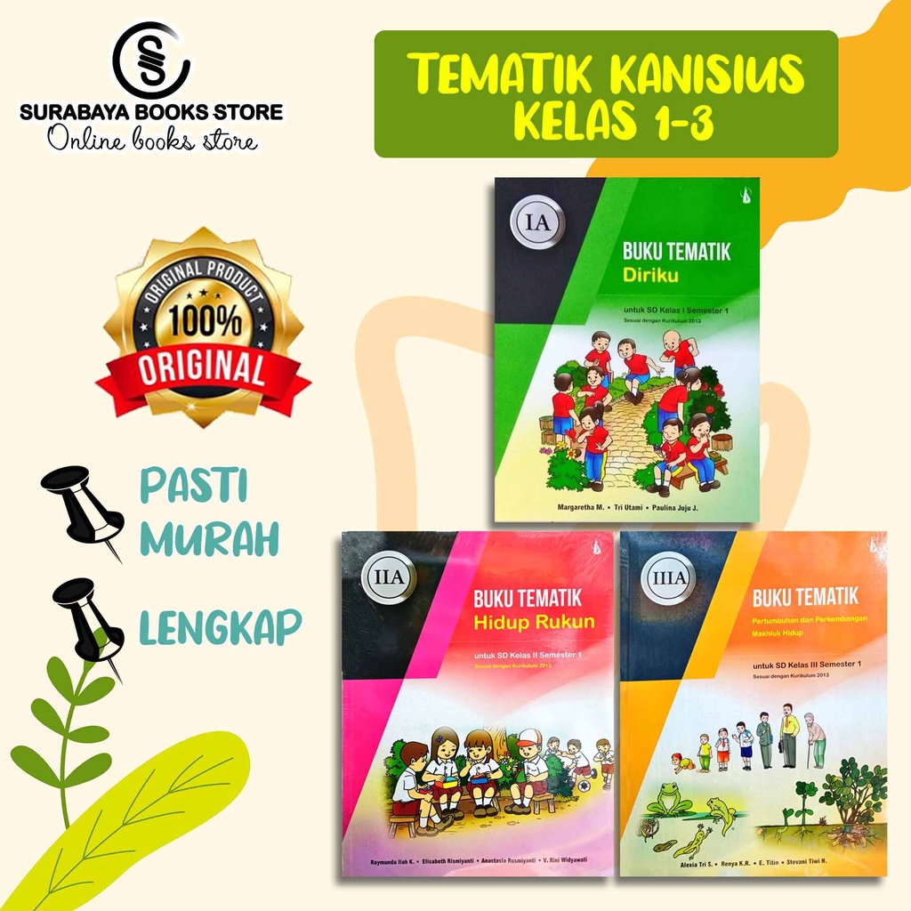 Jual BUKU TEMATIK KELAS 3 SD BY KANISIUS | Shopee Indonesia